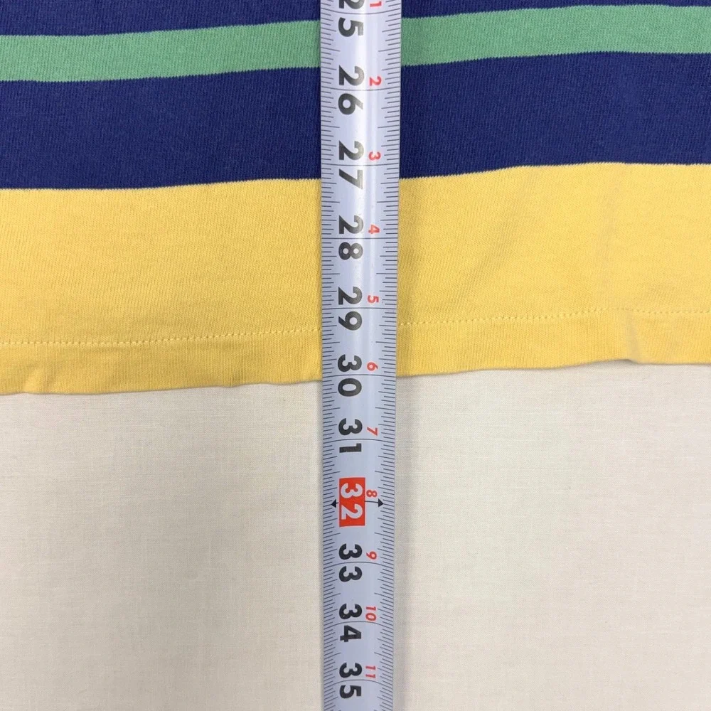 Polo Ralph Lauren Mens Large Iconic Classic Striped Ivy Rugby Shirt Multi Color